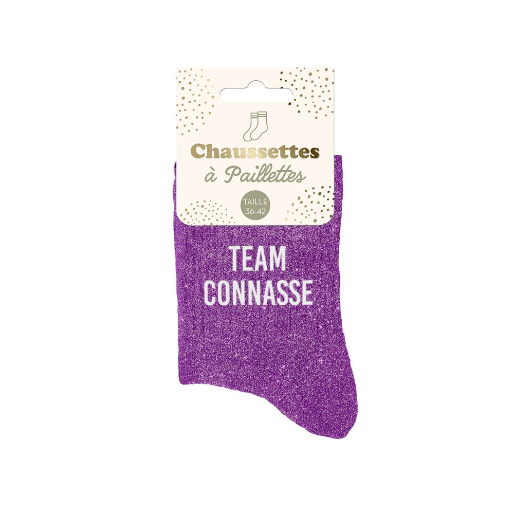 chaussettes à paillettes team connasse2