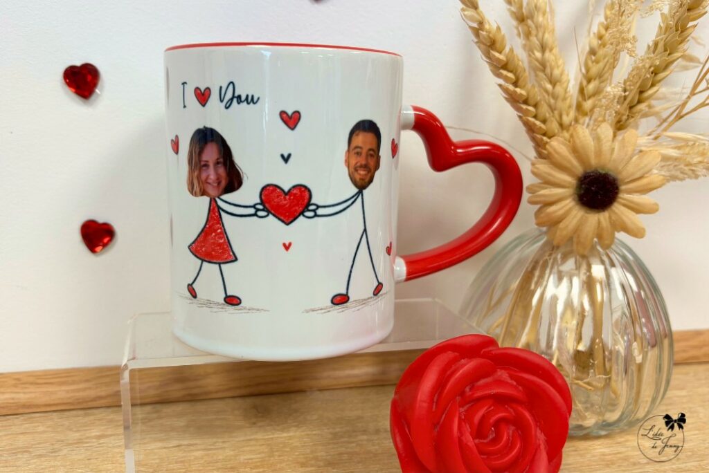 Idée cadeau Saint Valentin mug personnalisé pour amoureux