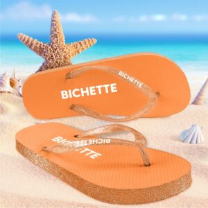 Tongs à paillettes "Bichette"