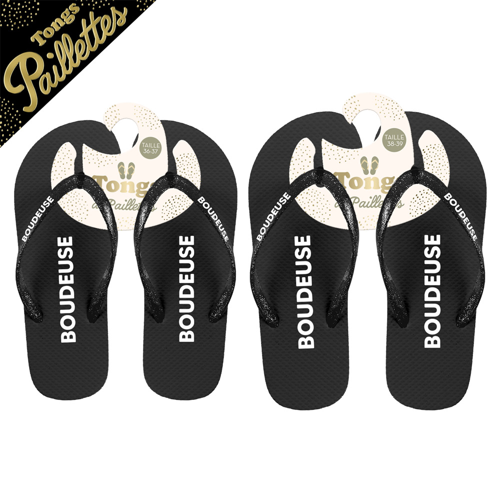 Tongs à paillettes "Boudeuse" – Image 2
