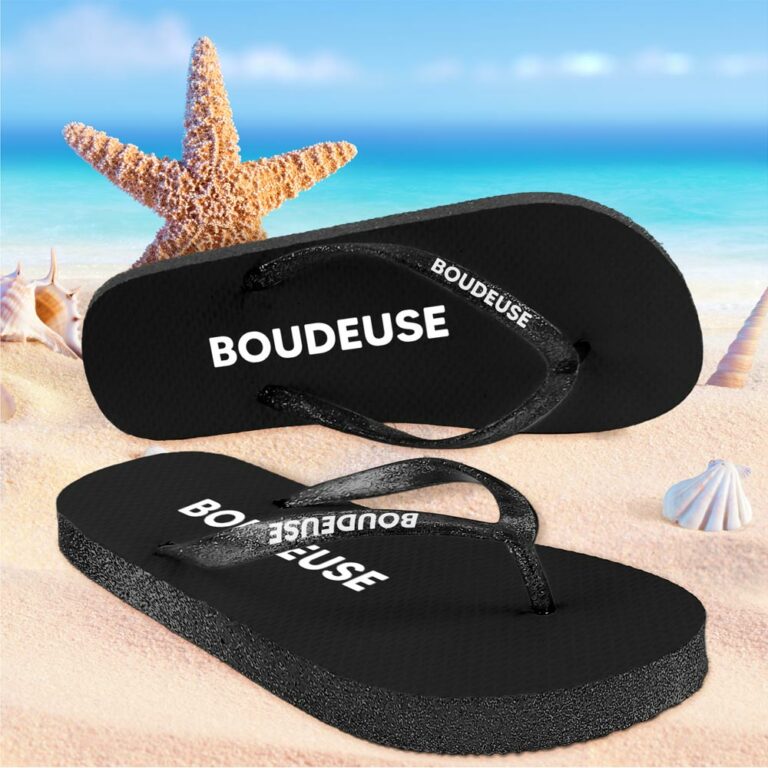 tongs à paillettes boudeuse2