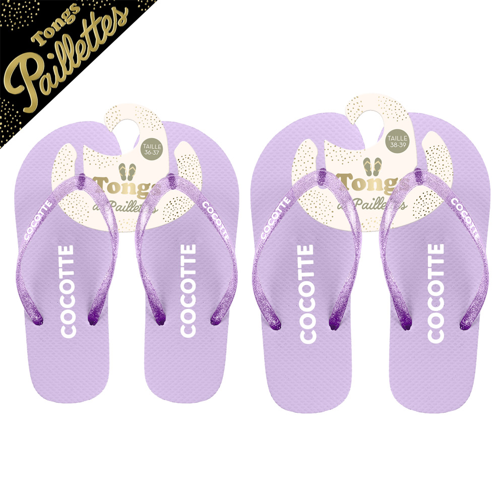 Tongs à paillettes "Cocotte" – Image 2