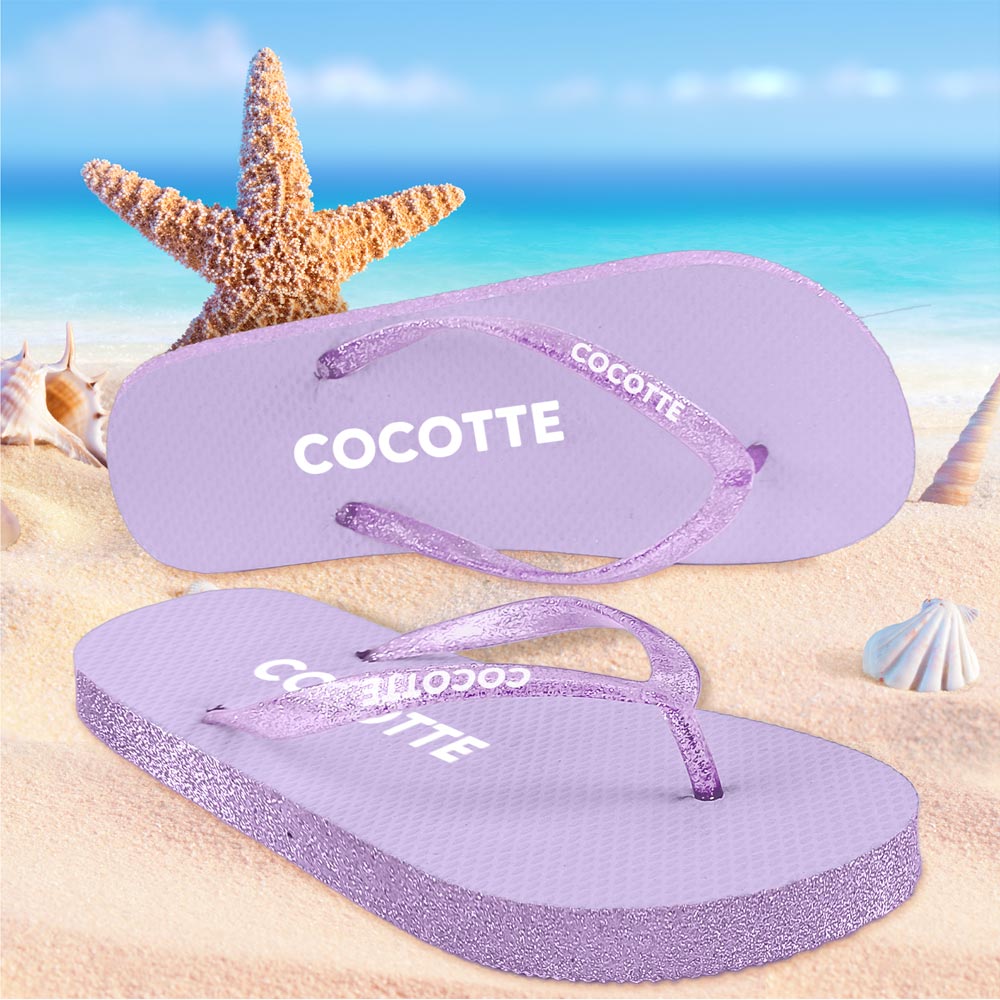 Tongs à paillettes "Cocotte"