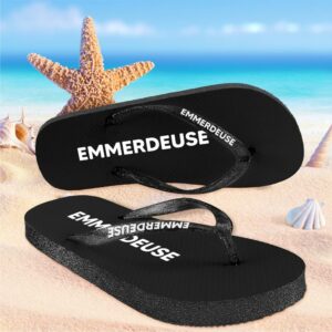 Tongs à paillettes "Emmerdeuse"