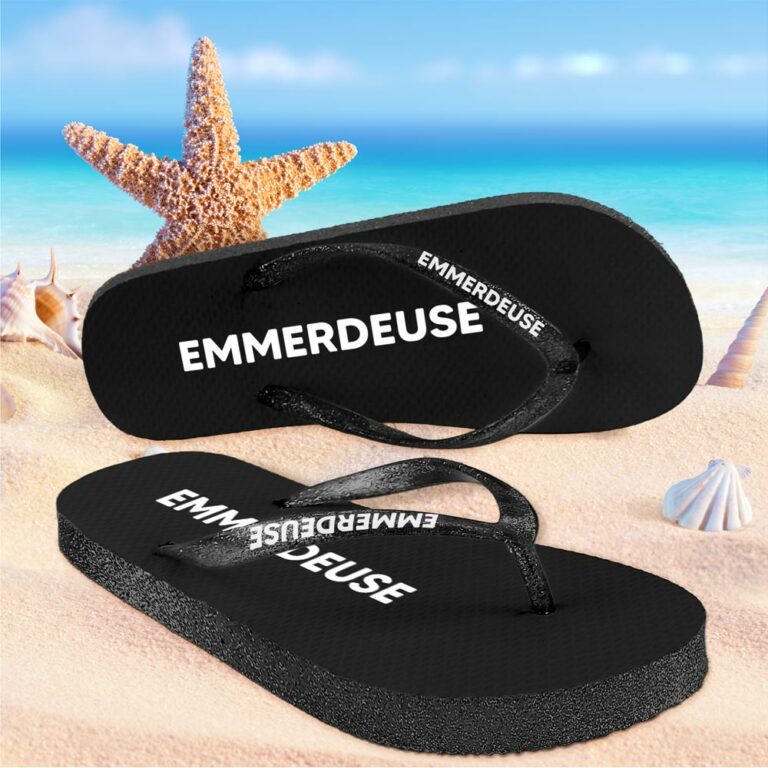 tongs à paillettes emmerdeuse2