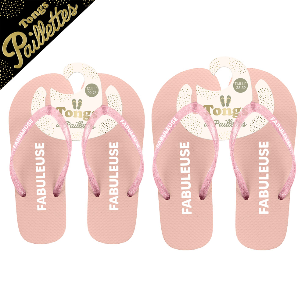 Tongs à paillettes "Fabuleuse" – Image 2