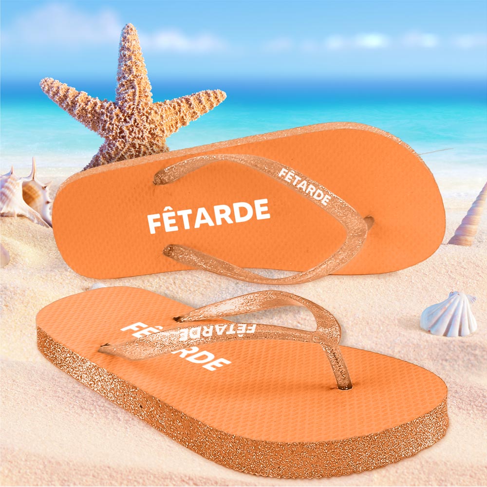 Tongs à paillettes "Fêtarde"