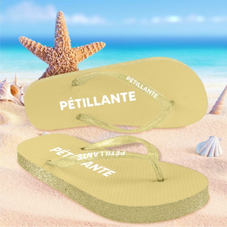 tongs à paillettes pétillante2