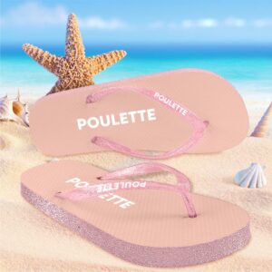 Tongs à paillettes "Poulette"