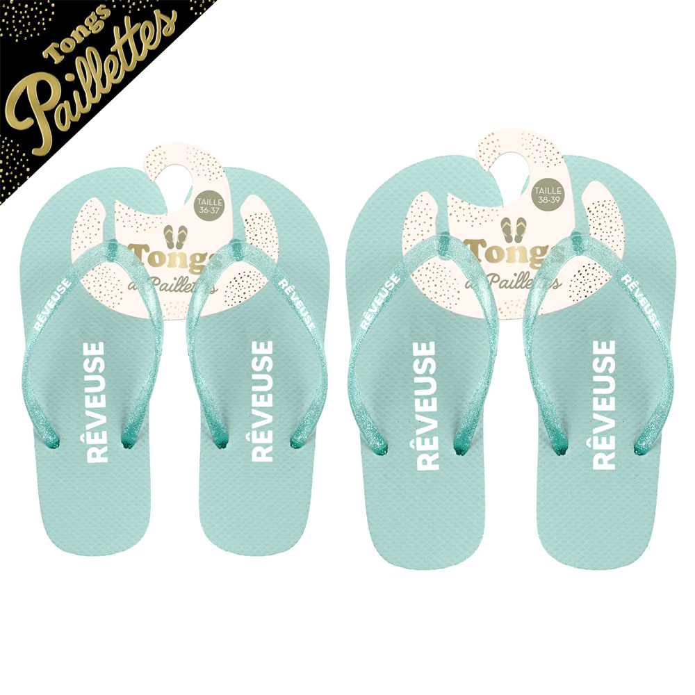 Tongs à paillettes "Rebelle" – Image 2