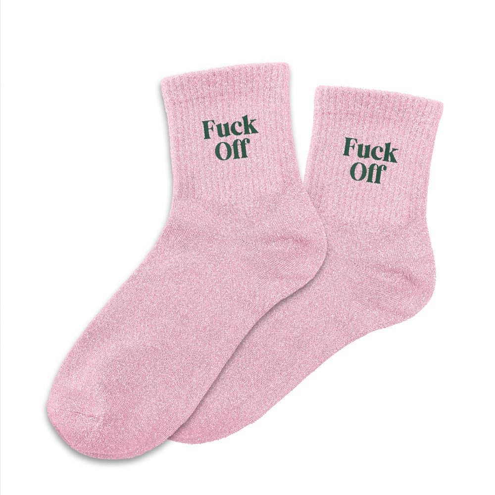 Chaussettes à paillettes femme fuck off