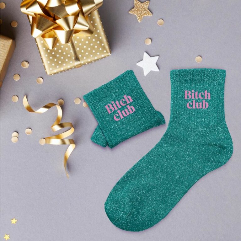 Chaussettes à paillettes femme bitch club