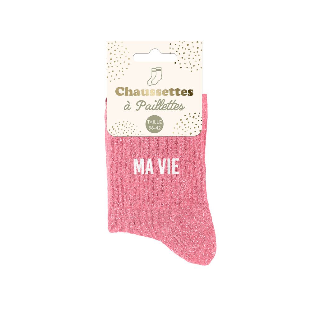 Chaussettes à paillettes femme ma vie