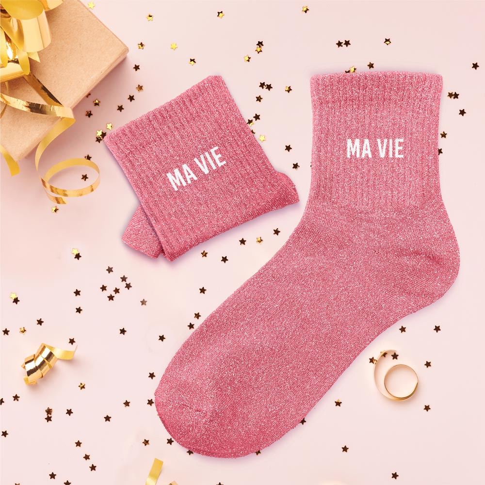 Chaussettes à paillettes femme ma vie
