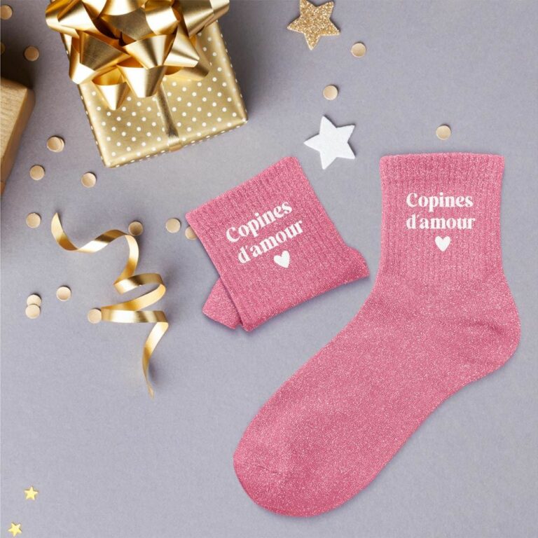 Chaussettes à paillettes femme copines d'amour
