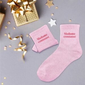 Chaussettes à paillettes femme madame connasse