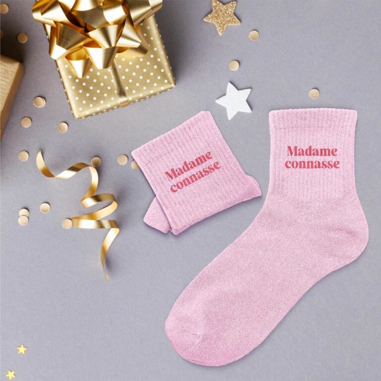 Chaussettes à paillettes femme madame connasse