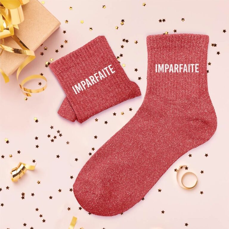 Chaussettes à paillettes femme imparfaite