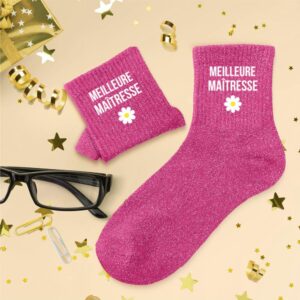 Chaussettes à paillettes femme meilleure maîtresse