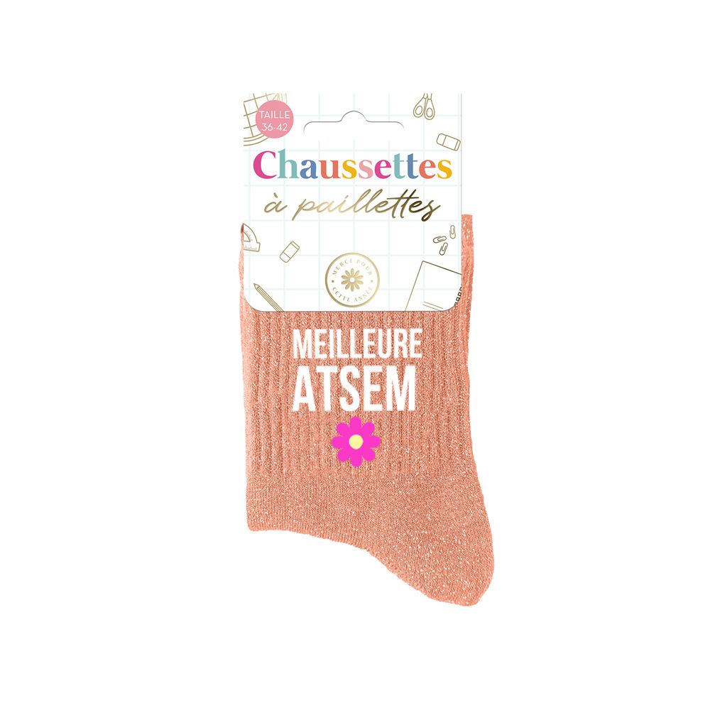 Chaussettes à paillettes femme meilleure ATSEM