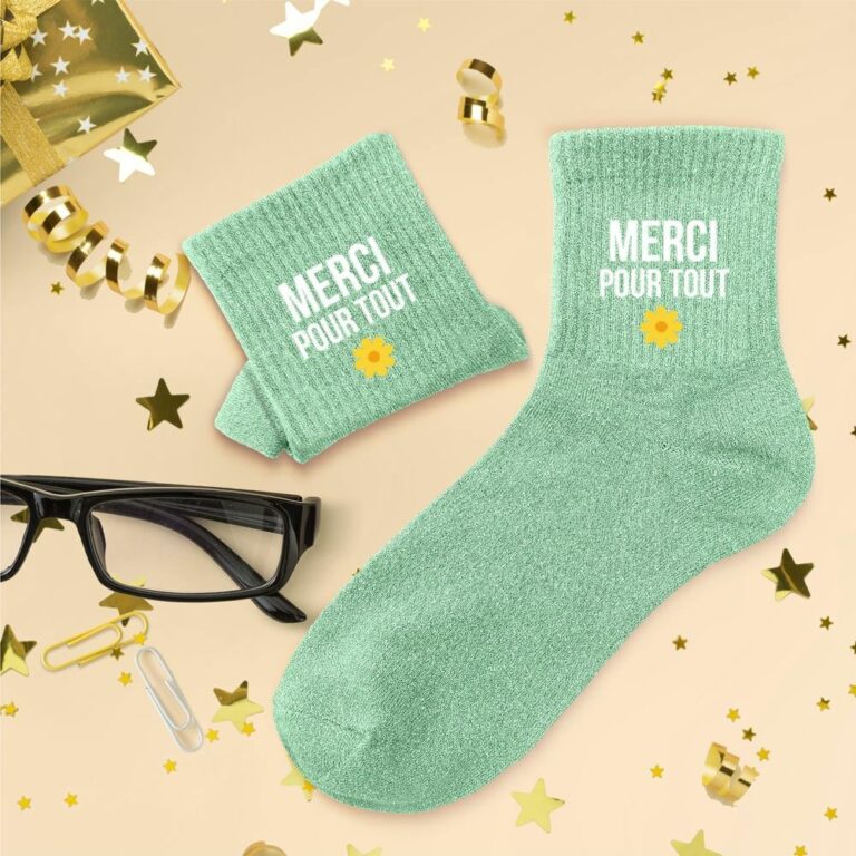 Chaussettes à paillettes femme merci pour tout