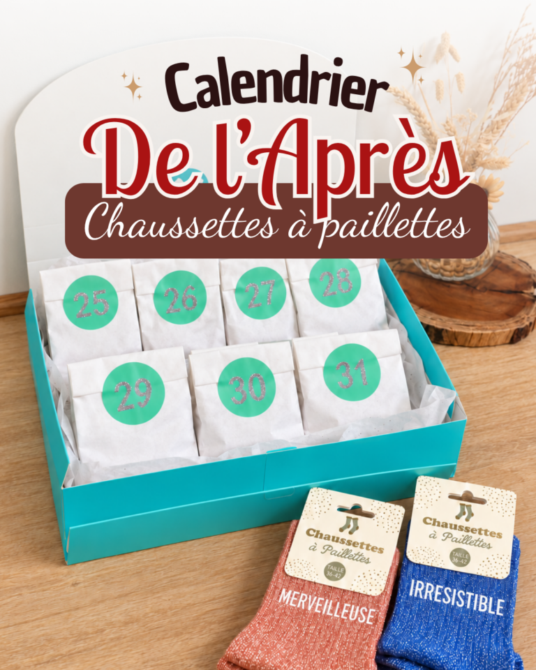 calendrier de l'après chaussettes à paillettes