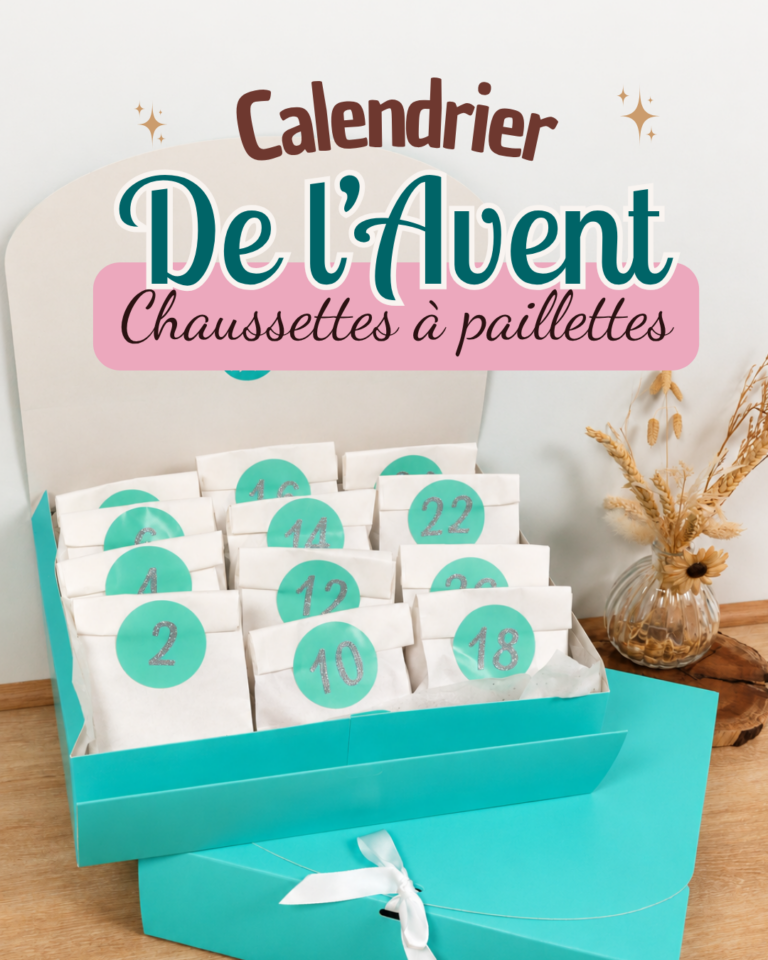 calendrier de l'avent chaussettes à paillettes